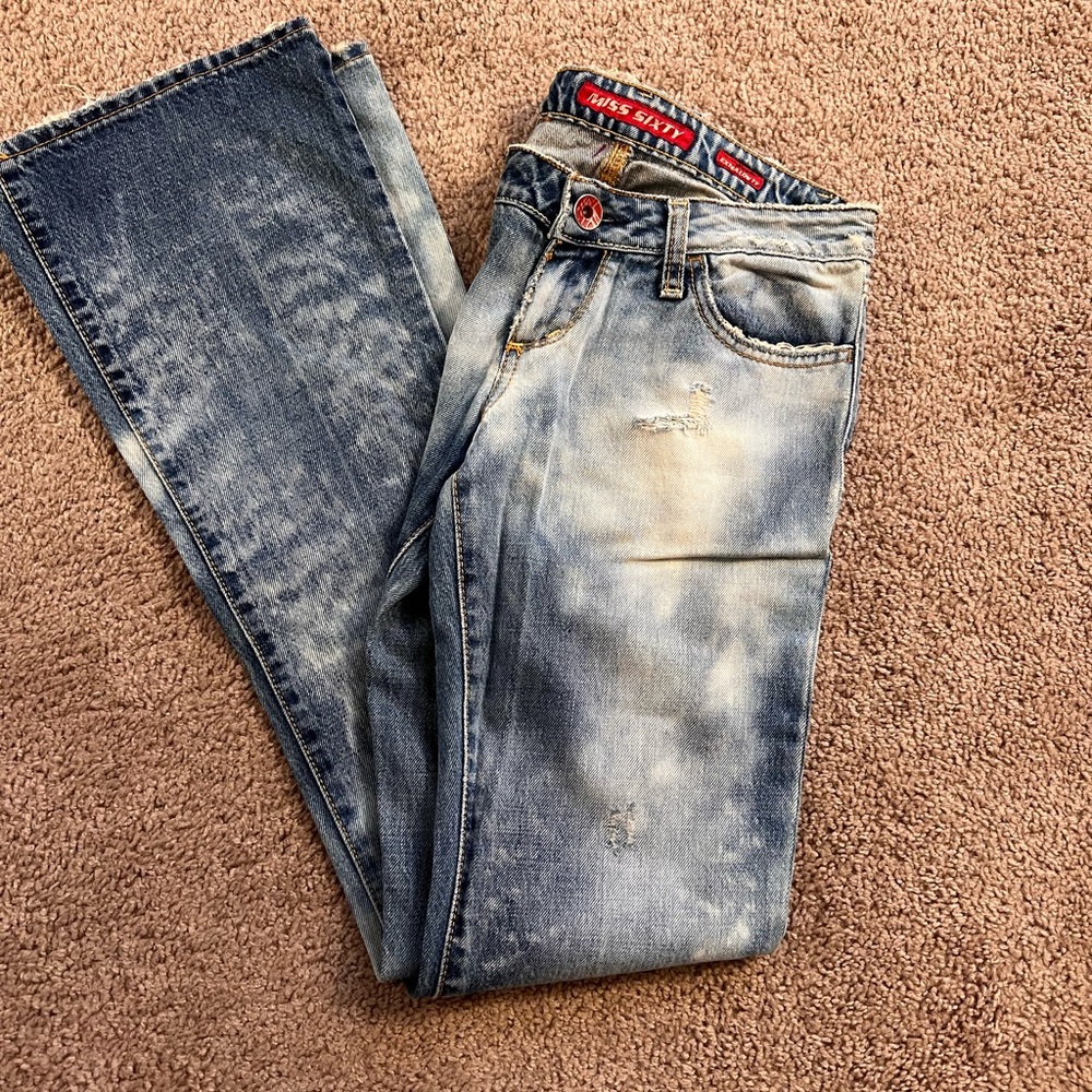 MISS SIXTY Super Low Flare Jeans, size 25